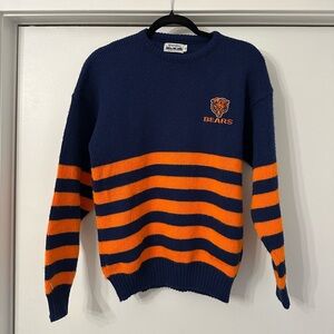 SOLD Vintage Chicago Bears NFL Navy and Orange Striped Sweater